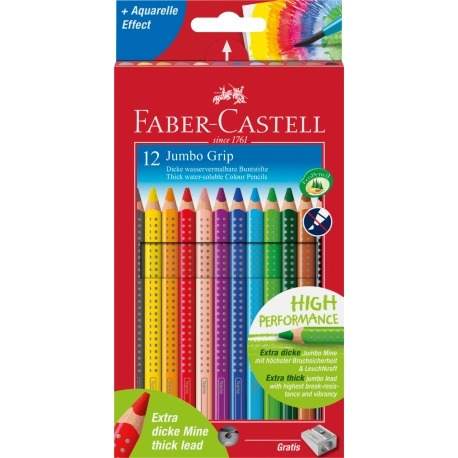 Faber Castell 12 Jumbo Grip farveblyanter 